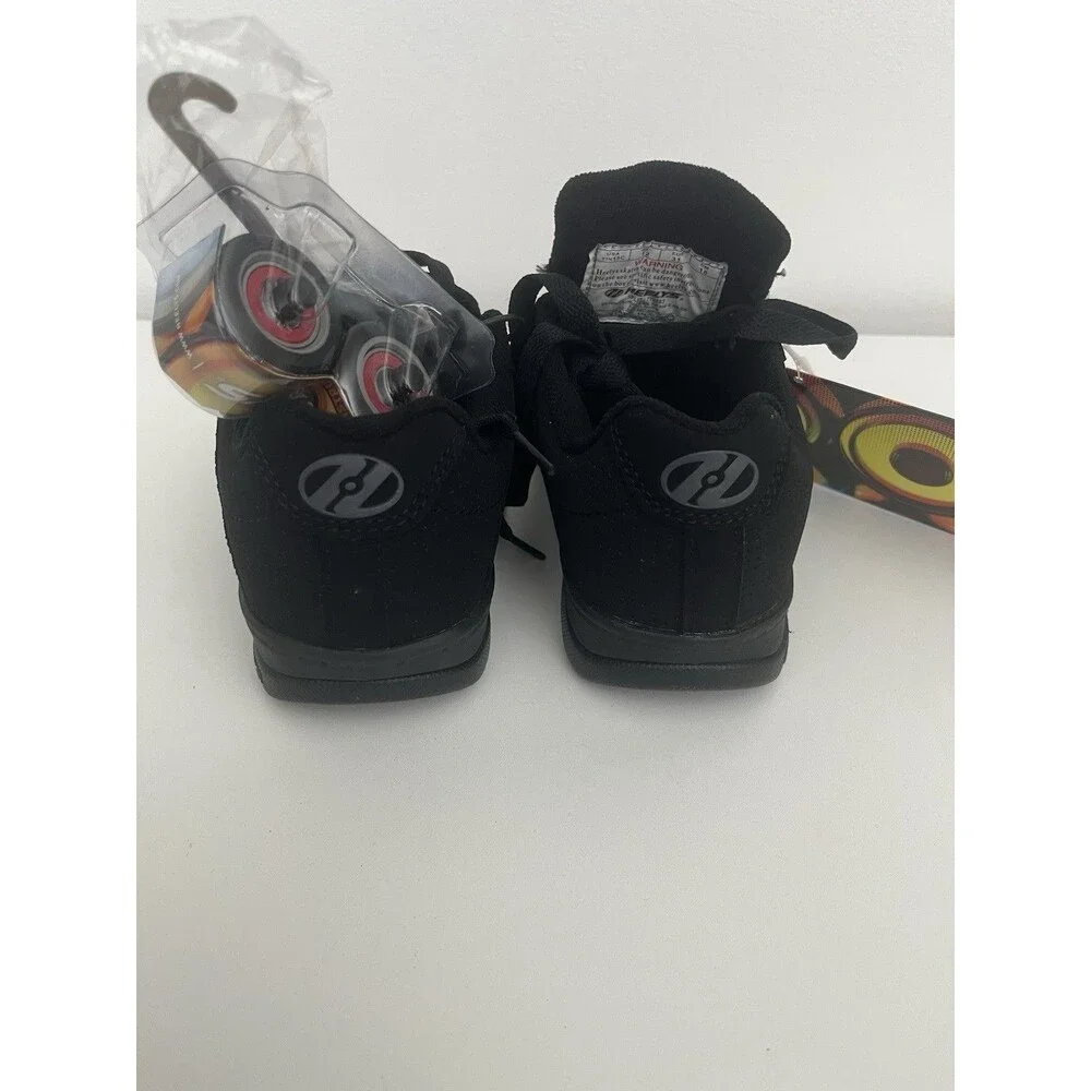 Heelys Split Wheeled Sneakers #770283H Size 2 Youth ROLLER SKATE SHOES Black